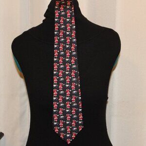 Austin Grey Golfing Santa Silk Tie Holiday Christmas Novelty Necktie